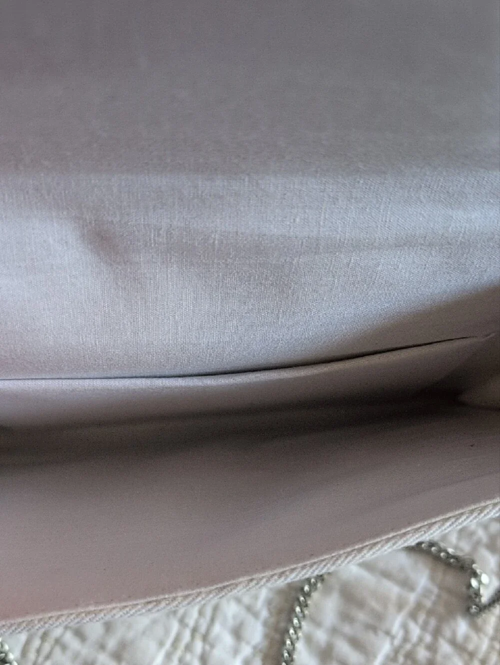 Beaded White and Blue Envelope Clutch Bag - Elegant Tassel Detail